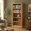 Corona Tall Bookcase Large Mexican Solid Pine Wood 5 Book Shelves 3