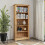 Corona Tall Bookcase Large Mexican Solid Pine Wood 5 Book Shelves 8