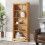 Corona Tall Bookcase Large Mexican Solid Pine Wood 5 Book Shelves 9