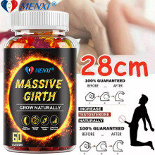 XXXL Plus Size Male ENLARGER Longer Wider Bigger Man Natural Growth 60 Gummies
