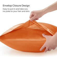 (Rust orange, Standard(20x26inch)*2 Sets) 2 Pack, Pillow Cover with Envelope Closure, Smooth