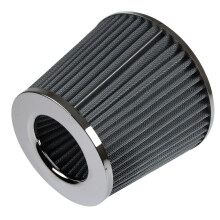Universal Car Air Filter Induction Kit Sports Car Cone Air Filter Chrome Finish