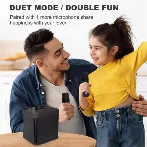 Bluetooth Karaoke Machine Portable Karaoke Speaker With 2 Wireless Microphones 1