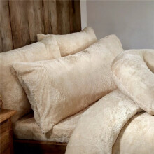 (Ivory Cream, 4ft6 - Double) Snuggle Comfort Teddy Fleece Long Bolster PILLOWCASE - Soft Cosy Warm Plush Bolster Pillowcases - 3ft, 4ft6, 5ft -