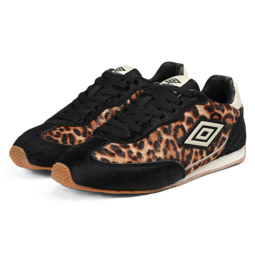 Umbro (, ) Umbro Clayton Leopard Black Trainers