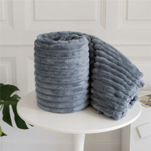 (Silver, Double) Chunky RIBBED CORDED FLEECE THROW Large Bedspread Soft Cuddly Warm Sofa Cozy Blanket Thermal Faux Fur Velvet Touch,