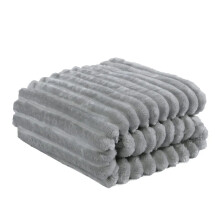 (SILVER, 200*240) Soft Plush Flannel Fuzzy Blanket for Travel All Seasons Breathable Comfortable Cozy Modern Solid Pattern High-Quality Fl