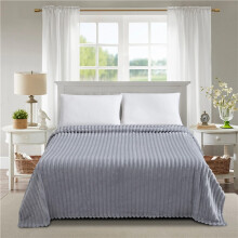 (Silver, Double (150x200)) Throw Blanket 540 GSM | Spring Summer Home Decor | Ultra Soft Cozy Fluffy Sofa & Bed Bl