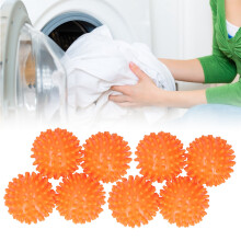8 Wäschebälle für den Trockner Orange