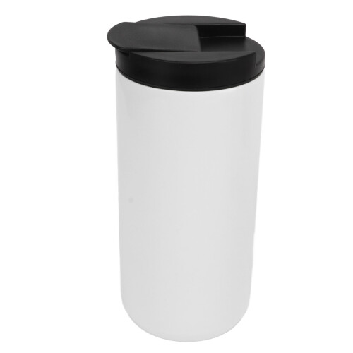 Edelstahl Isolierbecher 400ml Kaffee weiß