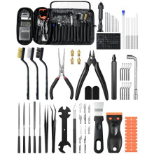 78Pcs 3D Printer Tools Kit with Storage Case for All Printers 3D Printer Accessories, Deburring Tool, Scrapers, Brushes