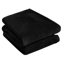 (Black, King (200 x 240cm)) Luxury Soft Mink Throw Blanket, Single, Double or King Size, Black, Grey, Pink, Blush, Ivory