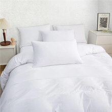(White, Double Duvet Cover) Plain Microfiber Duvet Cover Set Soft Breathable Bedding Set Luxury Solid Bed Cover Single