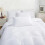 (White, Double Duvet Cover) Plain Microfiber Duvet Cover Set Soft Breathable Bedding Set Luxury Solid Bed Cover Single 11