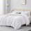 (White, Double) Premium Microfiber Duvet Cover Set – 3 Piece Solid Bedding Set with Matching Pillow Cases , Ultra Soft 1