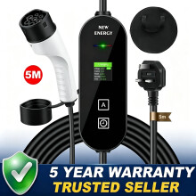 Electric Vehicle Car Charger EV Charging 13A Cable Type 2 UK Plug 3 Pin 5m New