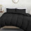 (White, Double Duvet Cover) Plain Microfiber Duvet Cover Set Soft Breathable Bedding Set Luxury Solid Bed Cover Single 4