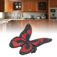 Möbelknopf Rot, Schmetterling, Zinklegierung,