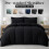 (White, Double Duvet Cover) Plain Microfiber Duvet Cover Set Soft Breathable Bedding Set Luxury Solid Bed Cover Single 2