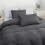 (White, Double Duvet Cover) Plain Microfiber Duvet Cover Set Soft Breathable Bedding Set Luxury Solid Bed Cover Single 8