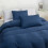 (White, Double Duvet Cover) Plain Microfiber Duvet Cover Set Soft Breathable Bedding Set Luxury Solid Bed Cover Single 9
