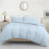 (White, Double Duvet Cover) Plain Microfiber Duvet Cover Set Soft Breathable Bedding Set Luxury Solid Bed Cover Single 13