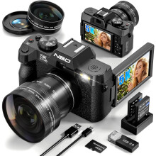 NBD Digital Cameras 5K 48MP Autofocus Vlogging Camera for YouTube with 32GB TF