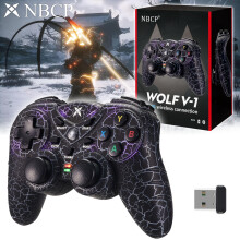 PC Wireless Gaming Controller Colorful LED Vibration TURBO LED Vibration Motor