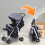 Lightweight Baby Stroller Pram Foldable Travel Buggy Flat Sleep Pushchair Grey 1