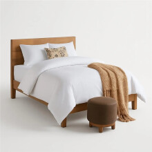 (White, Double) White Duvet Cover Set - 4 Piece | Soft Microfiber Bed Linen with Fitted Sheet & 2 Pillowcases, Hotel Quality Bed for
