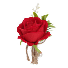 Ansteckblume Hochzeit 5 Stück Rot