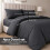(White, Double) 4-Piece Plain Dyed Bedding Set  – Includes 30cm Deep Fitted Sheet, Machine Washable – Available in 6 Colors & 3
