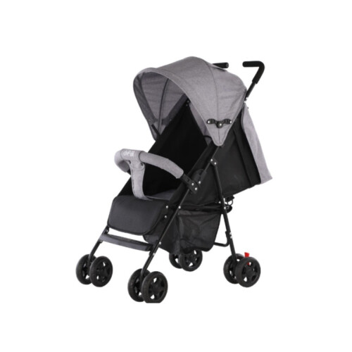 Lightweight Baby Stroller Pram Foldable Travel Buggy Flat Sleep Pushchair Grey 1