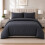 (White, Double) 4-Piece Plain Dyed Bedding Set  – Includes 30cm Deep Fitted Sheet, Machine Washable – Available in 6 Colors & 11