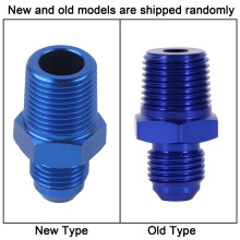 Blauer AN6 auf 3/8 NPT Kraftstoffadapter