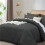 (Silver, Single) Duvet Cover Set 4PC Soft Microfiber Duvet Cover with Fitted Sheet 10