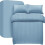 (Silver, Single) Duvet Cover Set 4PC Soft Microfiber Duvet Cover with Fitted Sheet 12