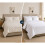 (Silver, Single) Duvet Cover Set 4PC Soft Microfiber Duvet Cover with Fitted Sheet 4