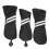 Golf Headcover Set Streifen wasserdichtes PU 3 5