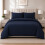 (White, Double) 4-Piece Plain Dyed Bedding Set  – Includes 30cm Deep Fitted Sheet, Machine Washable – Available in 6 Colors & 13