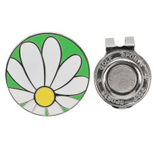 Golfhut-Clip mit Ballmarker, Gänseblümchen,