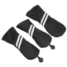 Golf Headcover Set Streifen wasserdichtes PU 3