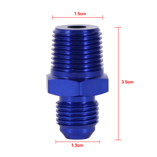 Blauer AN6 auf 3/8 NPT Kraftstoffadapter 1