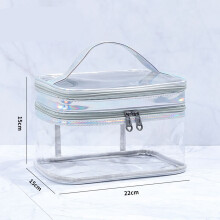 Große transparente Kulturbeutel Kosmetiktasche