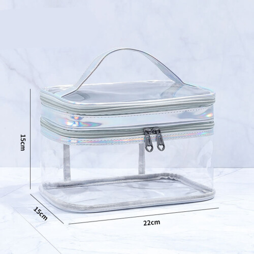 Große transparente Kulturbeutel Kosmetiktasche