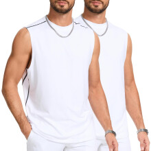 Męska Koszulka Treningowa Tank Top Sportowa Zestaw 2 Sztuki Biała L