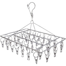 36 Thickened Clip Underwear Sock Hanger Laundry Airer Dryer Rack StainlessSteel