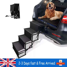 Dog Car Ramp 4 Steps Dog Stairs for Medium Large Dogs Portable Folding Pet NEW