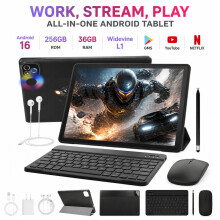 Android 16 Tablet 256GB ROM (1TB TF) 10 inch WiFi 6000mah Dual Camera Touchscree