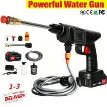 Cleaner Gun Portable Cordless Car High Pressure Washer Jet Water Wash Battery